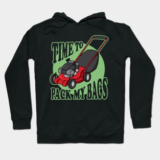 Funny Lawn Mower Grass Cutting and Bagging Hoodie